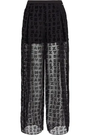 Armani Exchange Pantalones palazzo con monograma