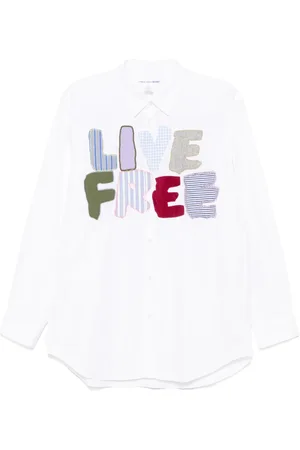 Comme des Garçons Camisa con parche de letras