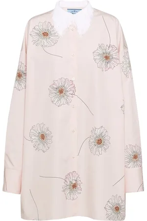 Prada Vestido camisero estampado