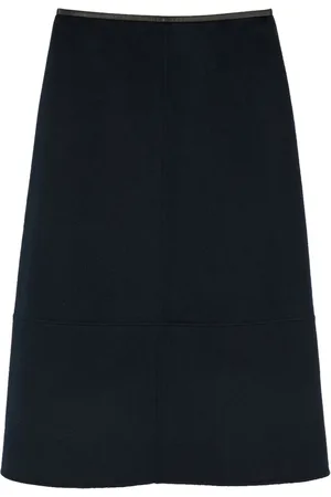 YVES SALOMON Falda midi con doble cara
