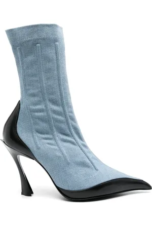 MUGLER Botines bicolor con tacón de 95mm