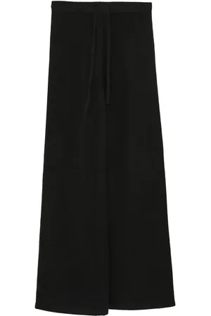 YVES SALOMON Pantalones tejidos con diseño ancho
