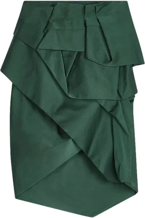 DRIES VAN NOTEN Falda drapeada con peplum