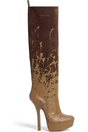 Dsquared2 Botas con estampado de pintura y tacón de 120mm