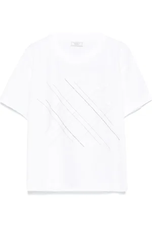 PESERICO SIGN Playera con detalle de cadena Punto Luce