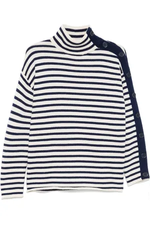 Claudie Pierlot Suéter con cuello de tortuga y motivo de rayas