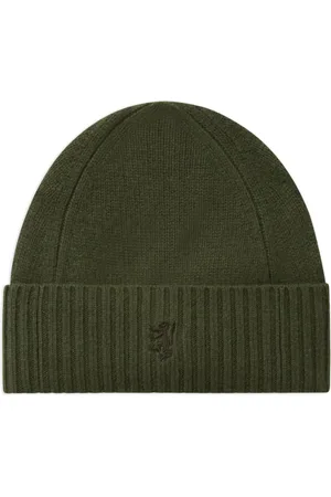 PRINGLE OF SCOTLAND Gorro de cachemira con bordes de canalé