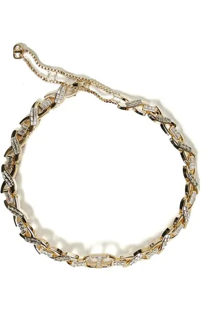 Twin-Set Collar Oval T con strass
