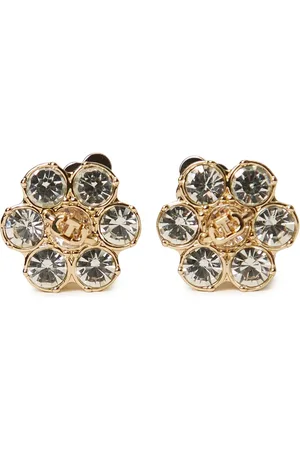 Twin-Set Aretes florales con detalles de strass