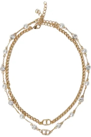 Twin-Set Collar Oval T con detalles de strass