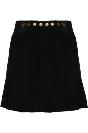 Cynthia Rowley Falda de gamuza cruzada