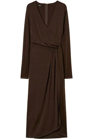 Twin-Set Vestido largo con diseño drapeado