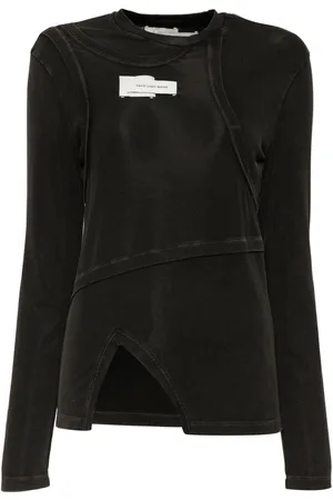 Feng Chen Wang Blusa manga larga con doble cuello