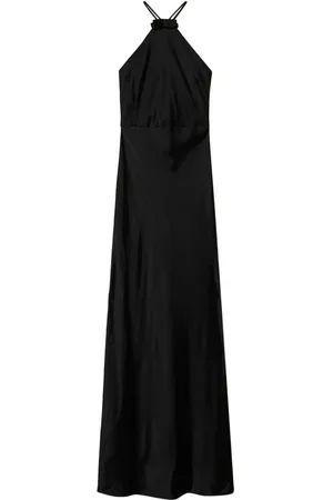 Twin-Set Vestido con diseño satinado y cuello halter