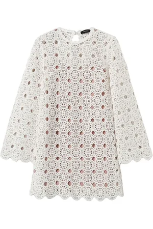 Twin-Set Vestido corto tejido de crochet