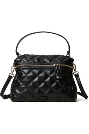 Twin-Set Tote capitonada con placa del logo