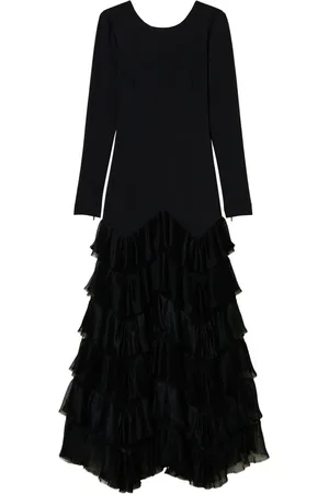 Twin-Set Vestido largo con volantes de tul