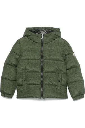 Moncler Chamarra capitonada con logo estampado