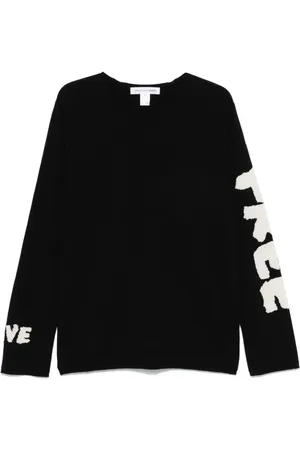 Comme des Garçons Suéter tejido de intarsia con logo