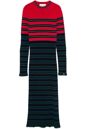 Sonia by Sonia Rykiel Vestido midi con diseño tejido y motivo de rayas