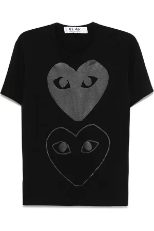 Comme des Garçons Playera con corazones estampados