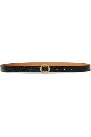Twin-Set Cinturón con efecto de piel de cocodrilo