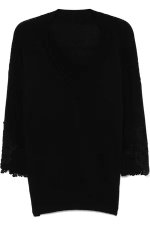 ERMANNO SCERVINO Top con aplique de encaje floral