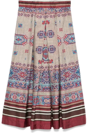 PIERRE-LOUIS MASCIA Falda midi con diseño plisado
