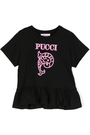 PUCCI Junior Playera con aplique del logo
