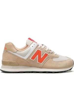 New Balance Tenis 574 Bone/Orange