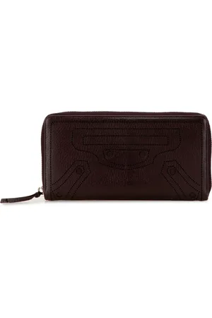 Balenciaga Cartera Motocross Blackout Leather Zip Around Wallet 2010-2023
