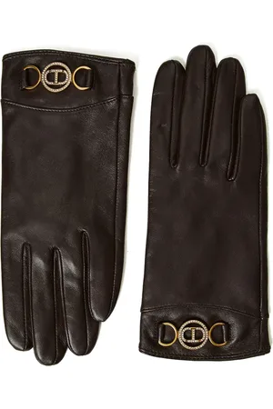 Twin-Set Guantes con placa del logo
