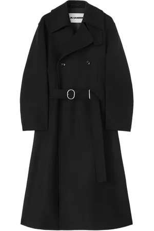 Jil Sander Abrigo con cinturón y cuello italiano