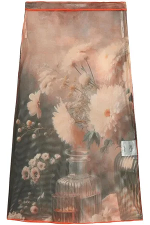 Rokh Falda semitransparente con estampado floral