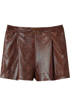 Twin-Set Shorts con piel de lagarto