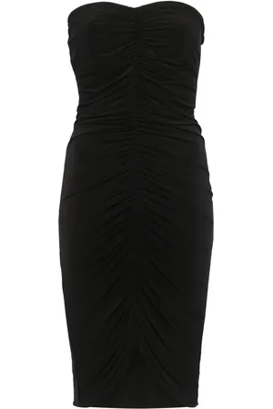 Norma Kamali Vestido estilo strapless fruncido