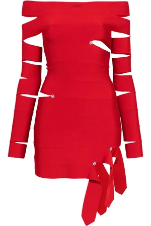 OFF-WHITE Vestido corto con detalles de cristal