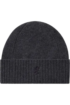 PRINGLE OF SCOTLAND Gorro de cachemira con bordes de canalé