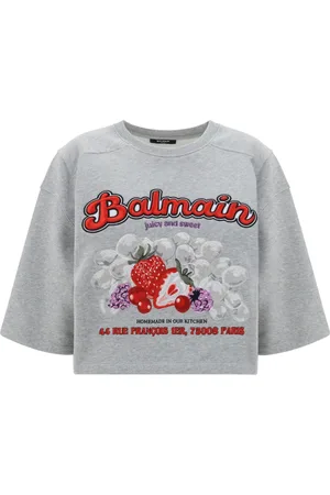 Balmain Playera corta con frutas estampadas