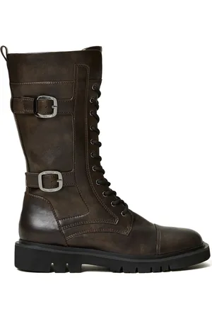 Twin-Set Botas militares con detalle de tira