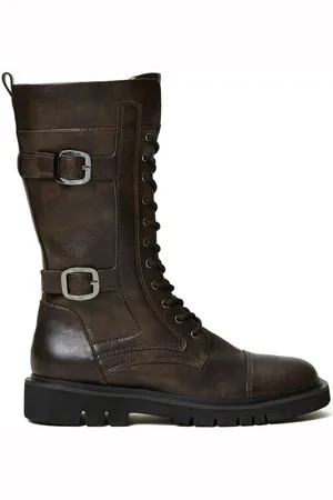 Twin-Set Botas militares con detalle de tira