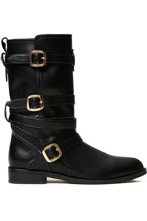 Twin-Set Botas biker con correa y hebilla