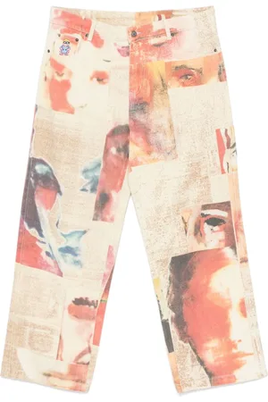 KIDSUPER STUDIOS Pantalones Faces Collage
