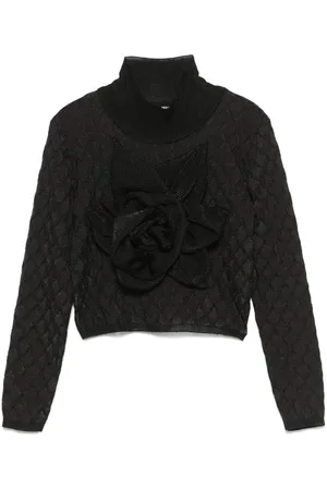 Balmain Suéter con aplique floral