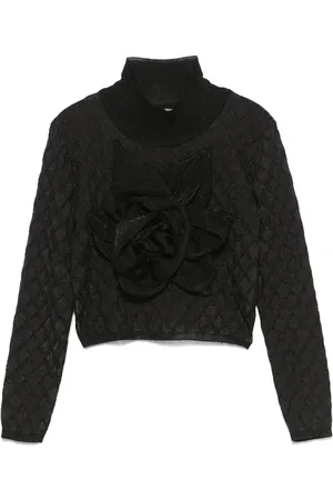 Balmain Suéter con aplique floral