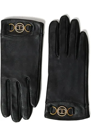 Twin-Set Guantes con placa del logo