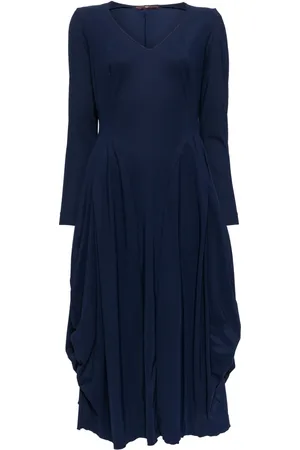 High Vestido midi manga larga