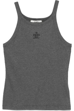 Fendi Top con logo bordado