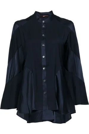 High Blusa acampanada manga larga