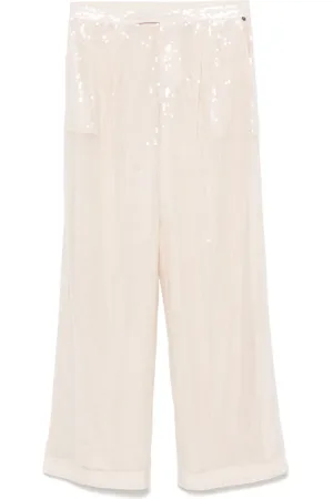 HUGO BOSS Pantalones rectos bordados con lentejuelas